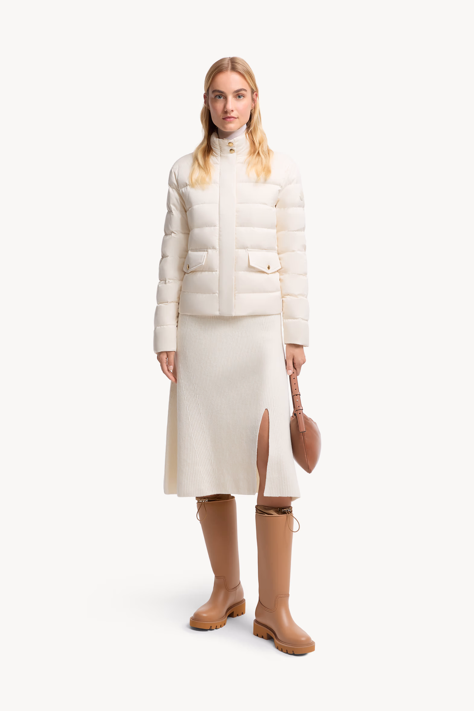 Doudoune courte Bessettes Femmes Blanc Ivoire Moncler 0